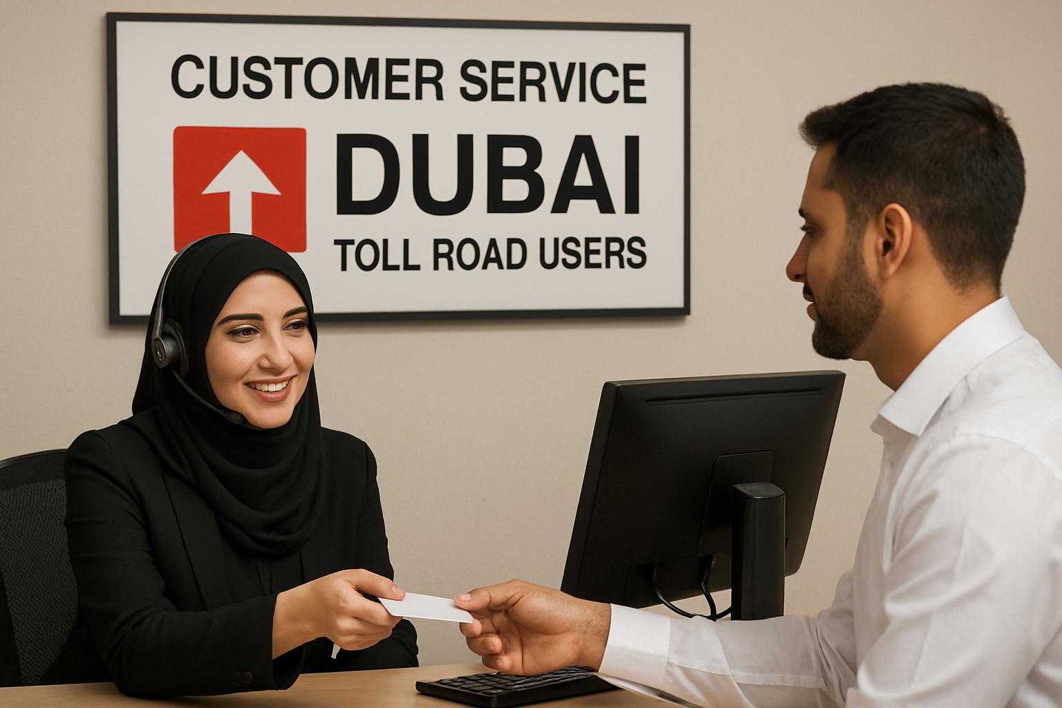 Customer service for Dubai toll road users