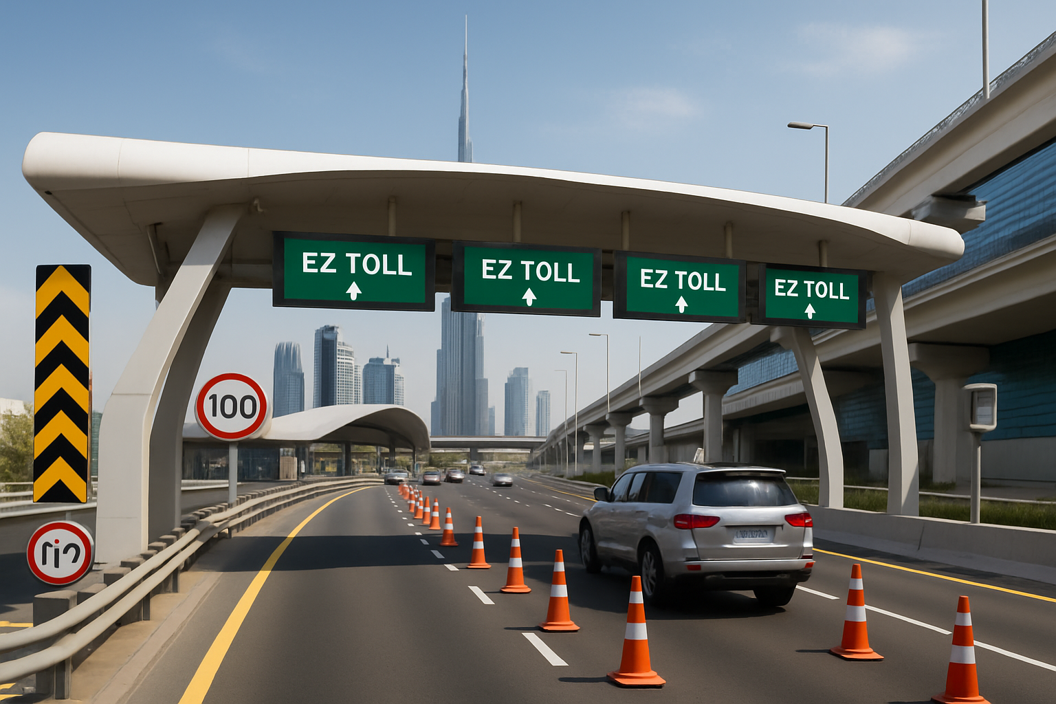 Modern infrastructure and safety on Dubai toll roads